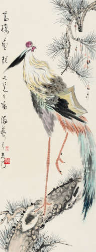 谢海燕（1910～2001） 凤凰 立轴 设色纸本