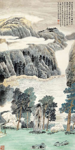 江兆申（1925～1996） 山水 立轴 设色纸本