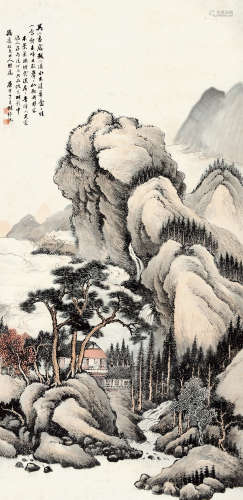 林纾（1852～1925） 1920年作 山水 立轴 设色纸本