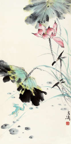 王雪涛（1903～1984） 花鸟 立轴 设色纸本