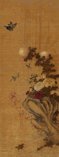 佚名（1906～1996） 蝶恋花 立轴 设色纸本