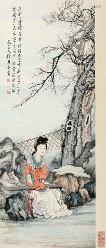 徐菊庵（1890～1964） 仕女图 立轴 设色纸本