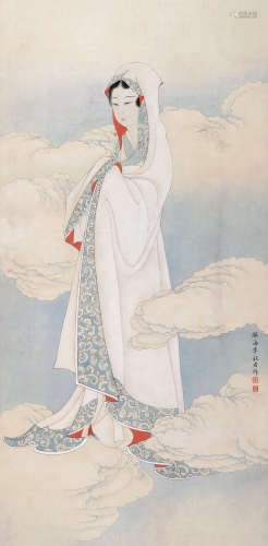 李秋君（1899～1974） 人物 立轴 设色纸本