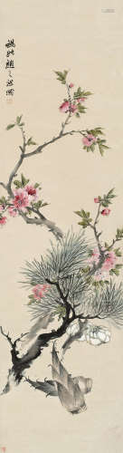 赵之谦（1829～1884） 花卉 屏轴 设色纸本