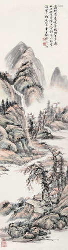 樊浩霖（1885～1962） 霜林深居 立轴 设色纸本
