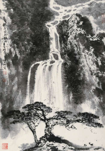 刘宝纯 1981年作 山水 立轴 水墨纸本