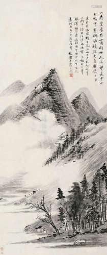 吴榖祥（1848～1904） 水墨山竹 立轴 水墨纸本