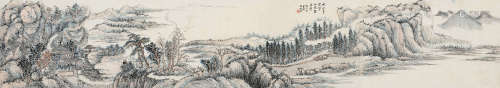 冯超然（1882～1954） 1933年作 山水 横披 设色纸本