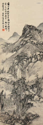 吴伯滔（1840～1895） 山水 立轴 水墨纸本