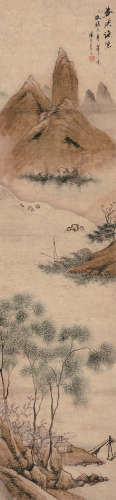 朱昂之（1764～?） 山水 立轴 设色纸本