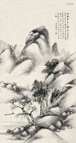 杨伯润（1837～1911） 山水 立轴 水墨纸本