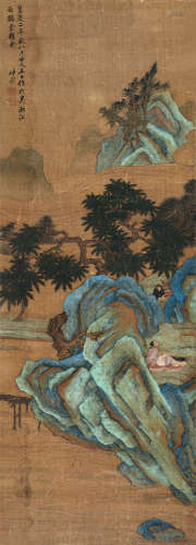 赵仲穆（1845～1894） 煮茶图 镜片 设色绢本