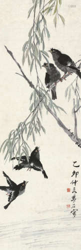 金梦石（1869～1953） 1915年作 花鸟 立轴 设色纸本