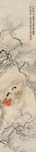 潘振镛（1852～1921） 1902年作 仕女图 立轴 设色绢本