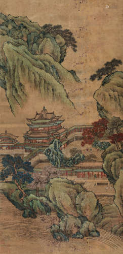 赵伯驹（1120～1182） 山水 立轴 设色绢本