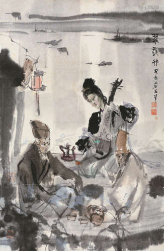 傅小石（1932～2016） 1983年作 琵琶行 立轴 设色纸本