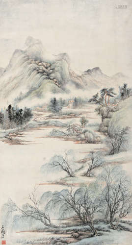 张石园（1898～1959） 山水 立轴 设色纸本