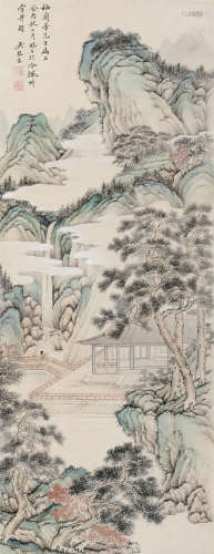 吴琴木（1894～） 1933年作 山水 立轴 设色绢本