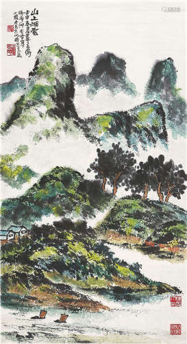 朱屹瞻(1892-1996) 山上烟云