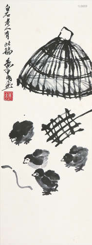 黄胄(1925-1997) 雏鸡图