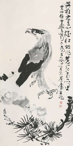 许麟庐(1916-2011) 松鹰图