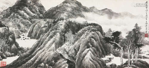 楼辛壶(1881-1950) 秋山图