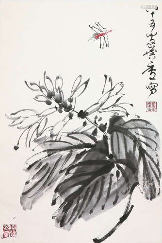 许麟庐(1916-2011) 玉簪花