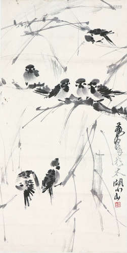 黄胄(1925-1997) 麻雀