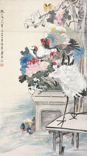 朱梦庐(1826-1900) 富贵集禽