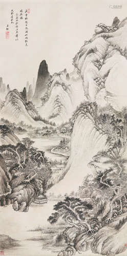王撰(1623-1709) 夕云初起