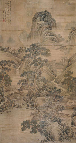 王时敏(1592-1680) 寒山策杖