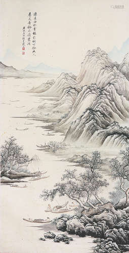 戴熙(1801-1860) 林影清径