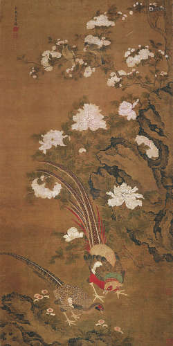 蒋廷锡(1669-1732) 繁花双禽
