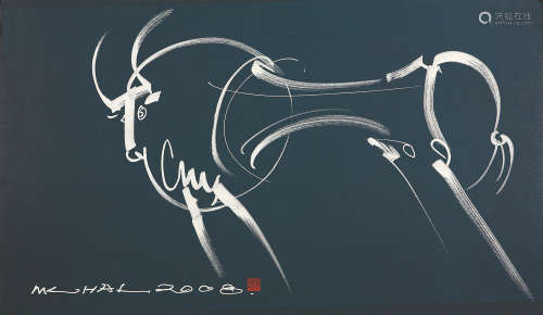 韩美林(b.1936) 牛