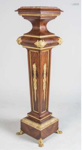 Marble Top Bronze Mounted large Pedestal