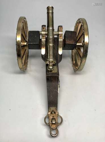 American Miniature Bronze Cannon Deco