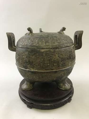 A Bronze Tripod Censer with Stand
