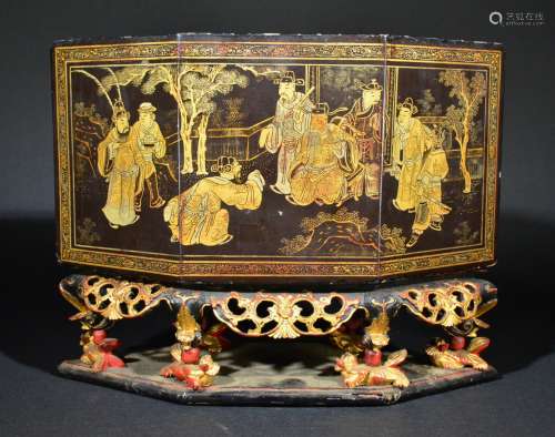 A Carved Gilt Wood Stand