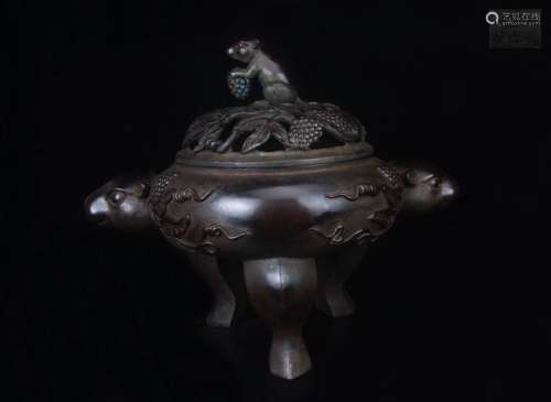 A Bronze Tripod Censer