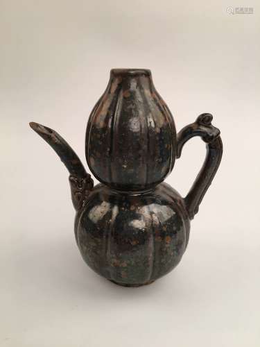 Chinese Brown Glaze Porcelain Pitcher