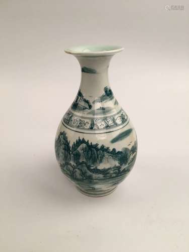 Chinese Green Glaze Porcelain Vase