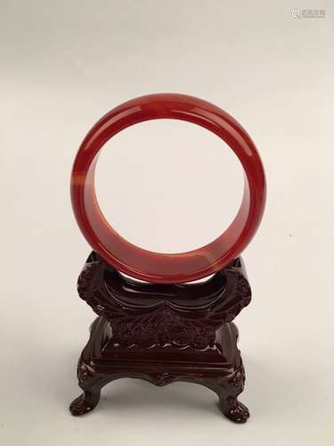 Chinese Red Jade Bangle