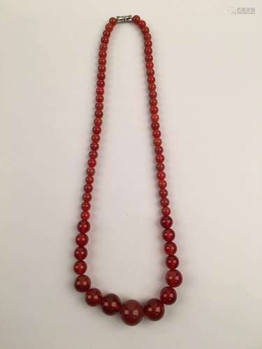 Red Jade Beads Necklace