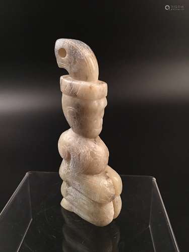 Westernzhou White Jade Figure