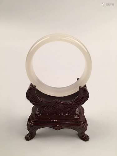 Chinese White Jade Bangle