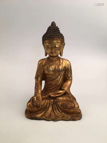 Chinese Gilt Bronze Buddha