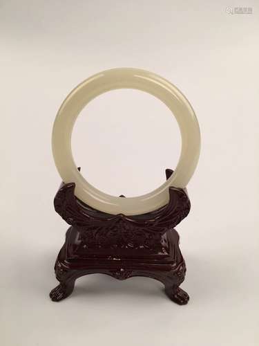 Chinese White Jade Bangle