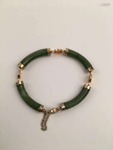 Chinese Green Jade Bracelet