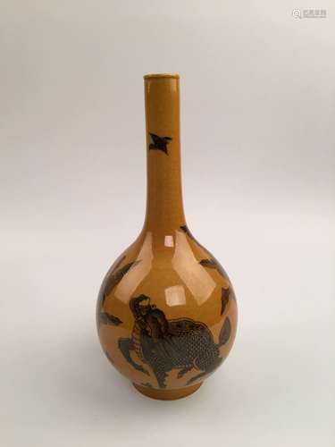 Chinese Yellow Glaze Porcelain Vase