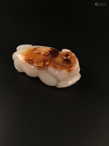 Fine Chinese White Jade Beast